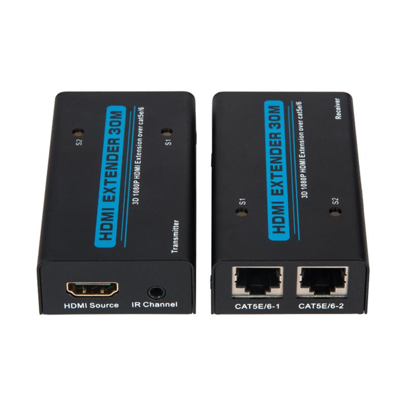 Extensor HDMI V1.3 30m sobre cable dual cat5e \/ 6 Soporte Full HD 1080P