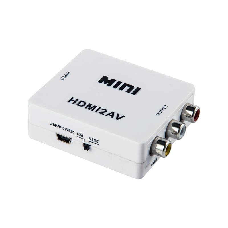 Mini tamaño HDMI a AV \/ RCA convertidor 1080P