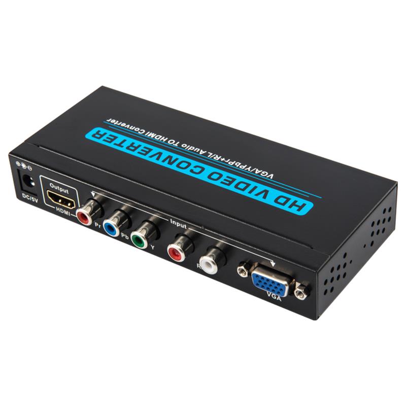 Convertidor de audio a HDMI VGA \/ YPbPr + R \/ L 1080P