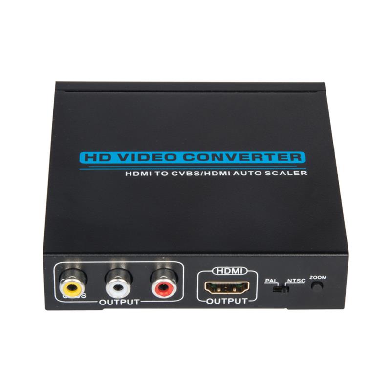 CONVERTIDOR HDMI A CVBS \/ AV + HDMI Auto Scaler 1080P