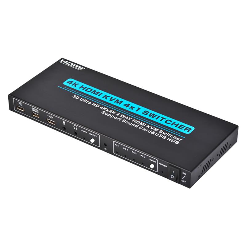 V1.4 Intercambiador HDMI KVM - 4x1 de apoyo 3D hiperresolución 4kx2k / 30hz