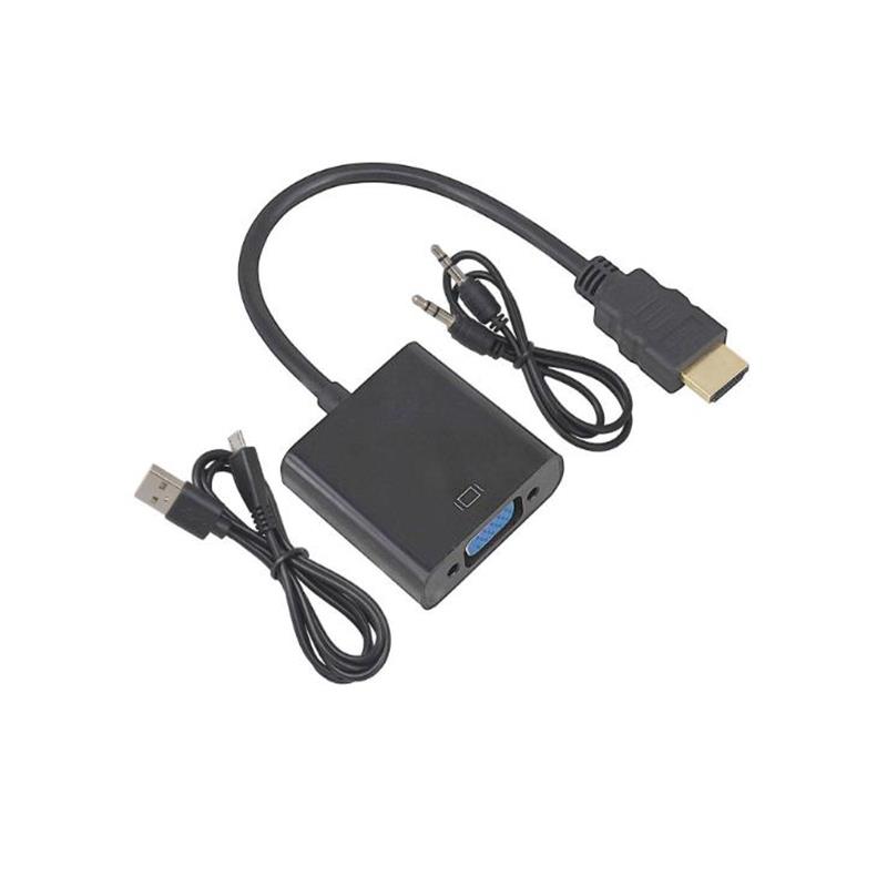 1.080 P HDMI a VGA 15 cm cable, 3,5 mm audio, carga miniusb